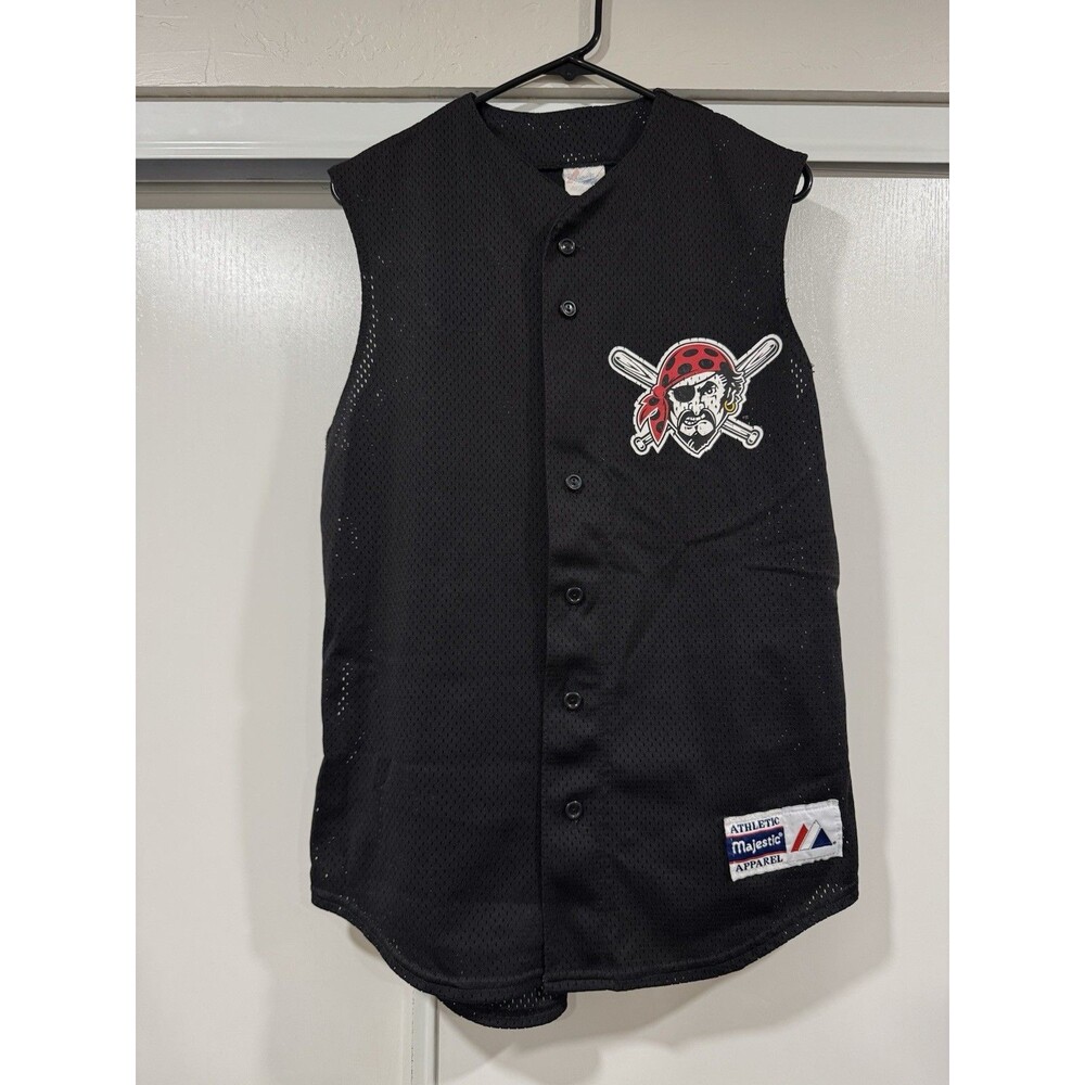 Vintage Pittsburgh Pirates Jersey Batting Practice Men’s Small Black Vtg MLB